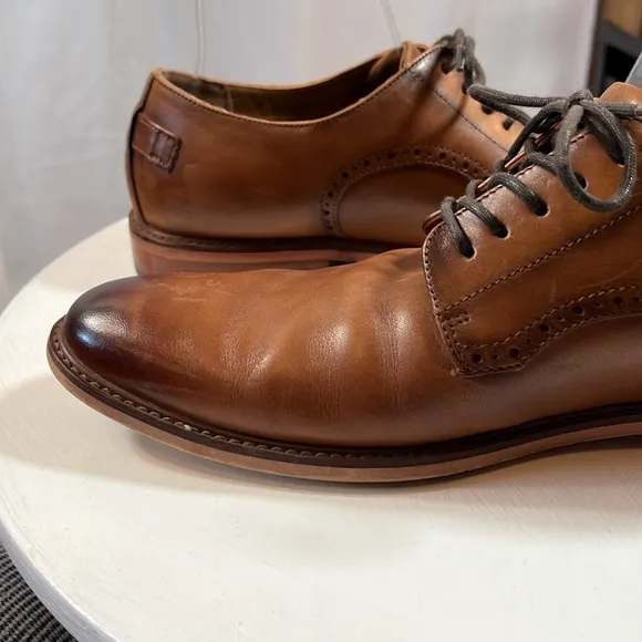 BAR III Men's Lace Up Brown Two Tone Toe Dress Shoe Career Work Men's Size 11