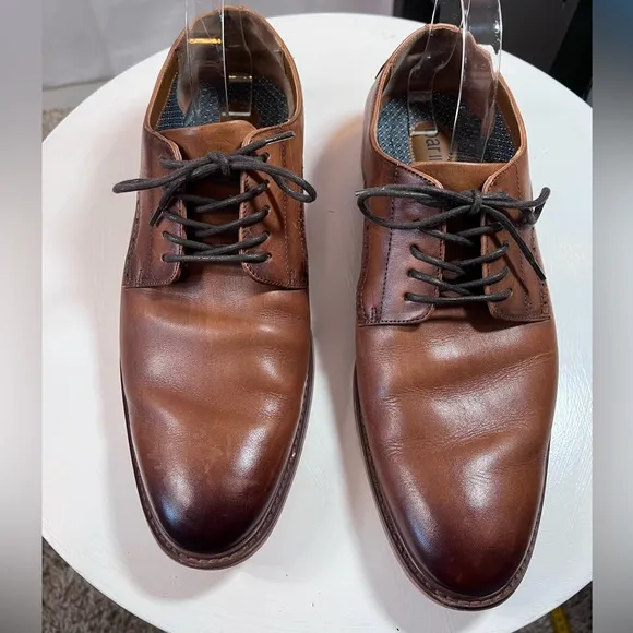 BAR III Men's Lace Up Brown Two Tone Toe Dress Shoe Career Work Men's Size 11