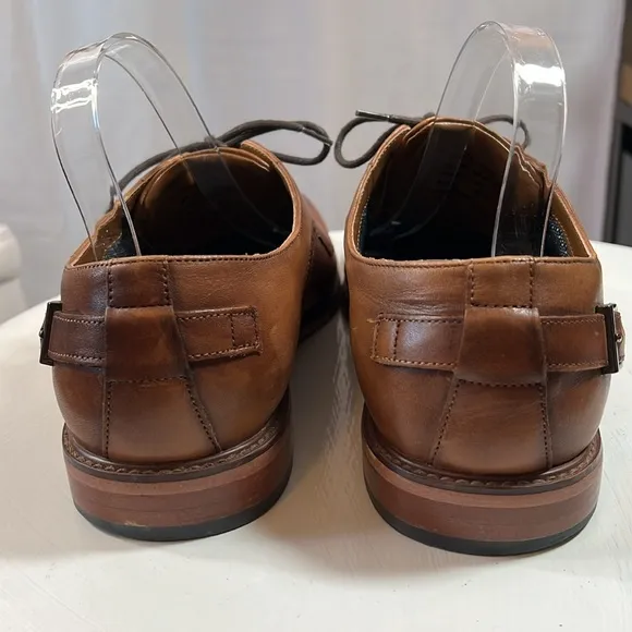 BAR III Men's Lace Up Brown Two Tone Toe Dress Shoe Career Work Men's Size 11