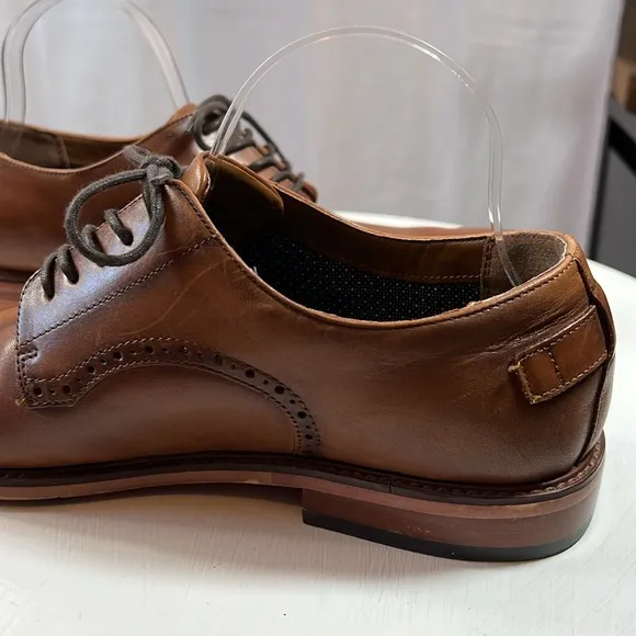 BAR III Men's Lace Up Brown Two Tone Toe Dress Shoe Career Work Men's Size 11