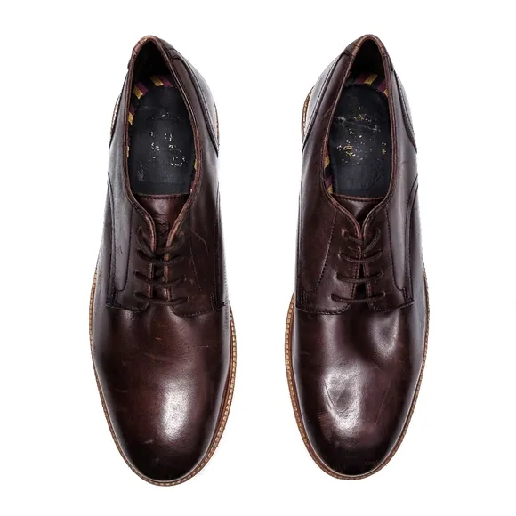 Base London Draco Derby Shoes in Brown Leather