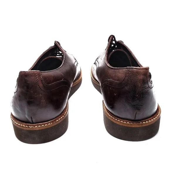 Base London Draco Derby Shoes in Brown Leather