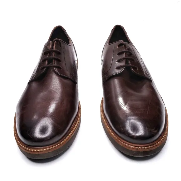 Base London Draco Derby Shoes in Brown Leather
