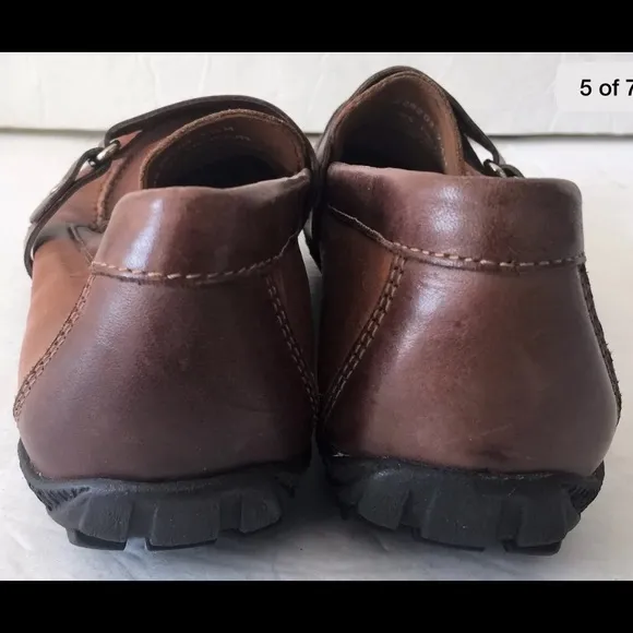 Bass Brown Saddle Leather Loafers Boat Shoes 7.5