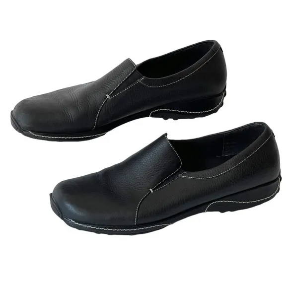 Bass Men's Black Leather Loafer Slip On Comfort Shoes, Sz 11M
