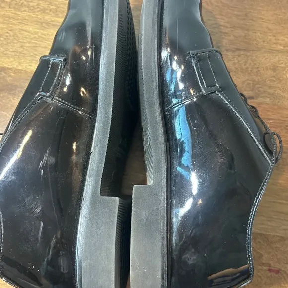 Bates Patent Leather Dress Shoes Oxford Lace Up Formal Shoes Men's Size 11E