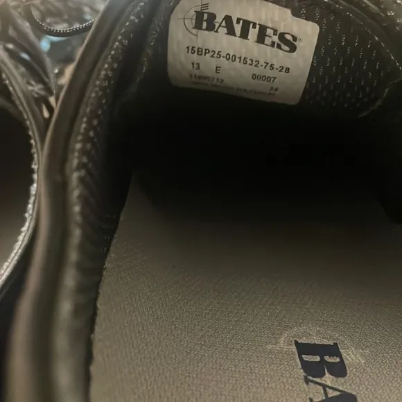 Bates shoes uniform high gloss lace up black shiny professional shoe Sz 13E