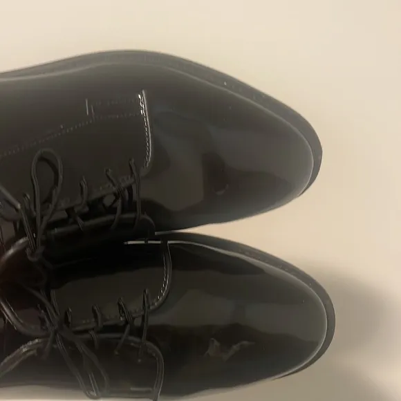 Bates shoes uniform high gloss lace up black shiny professional shoe Sz 13E