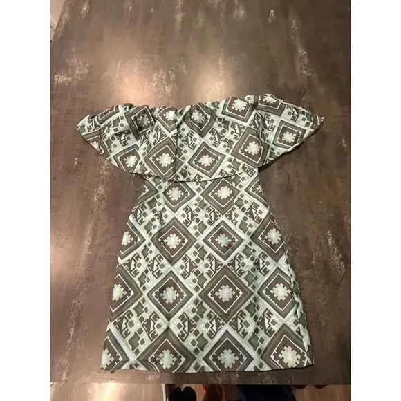 Baum und Pferdgarten Alice Mini Dress Womens Size 4 Multi Lined Off the Shoulder