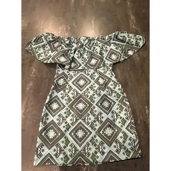 Baum und Pferdgarten Alice Mini Dress Womens Size 4 Multi Lined Off the Shoulder