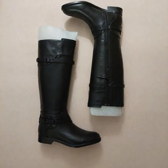 BCBGMAXAZARIA Ma Franz Black Calf Leather Boots Retail $398