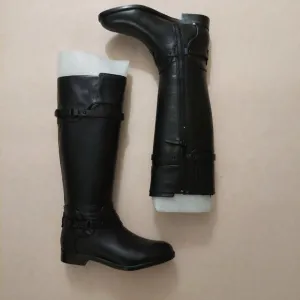 BCBGMAXAZARIA Ma Franz Black Calf Leather Boots Retail $398