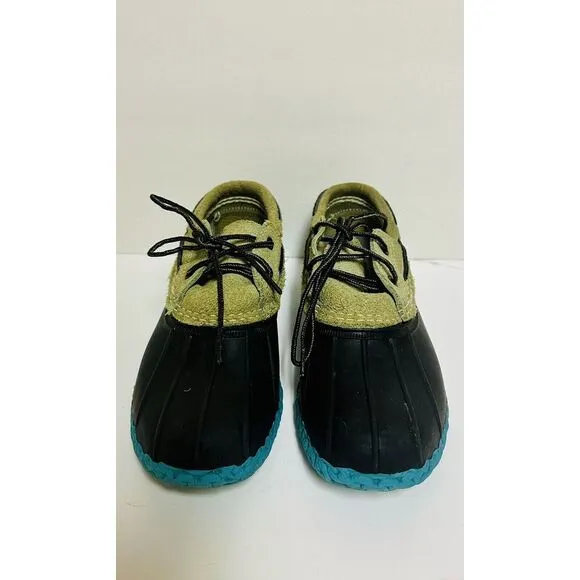 Bean Boots by L.L. Bean Womens 8M Navy Blue Teal Gray Low Top LL Bean Duck Boots