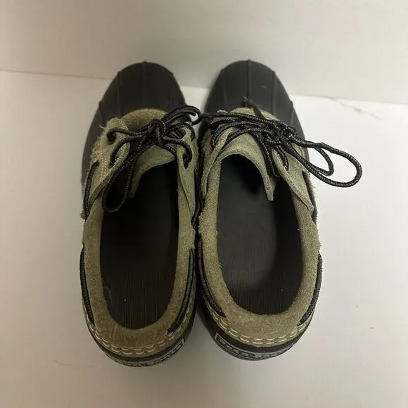 Bean Boots by L.L. Bean Womens 8M Navy Blue Teal Gray Low Top LL Bean Duck Boots