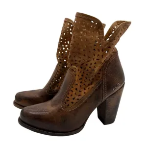 Bed Stu Irma Cutout Womens 11 Ankle Boots Leather Zipper Heeled Shoe Western Y2K