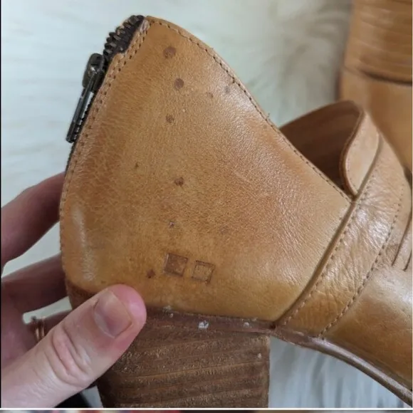 Bed Stu Women's Trough Slip-On Loafer Ankle Boots Rustic Sand tan brown size 7