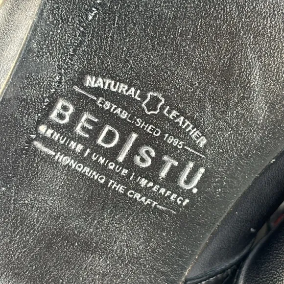 BED|STÜ Black Leather Shuffle III Flats Maryjane Vibram Womens Size 9