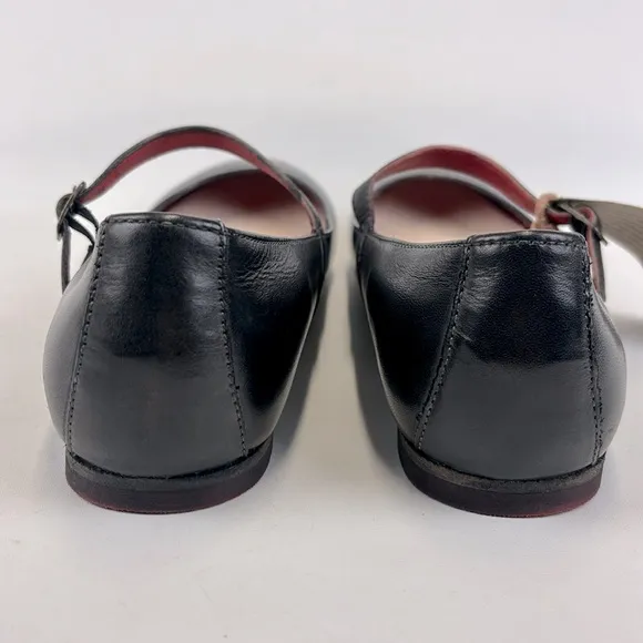 BED|STÜ Black Leather Shuffle III Flats Maryjane Vibram Womens Size 9