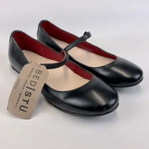 BED|STÜ Black Leather Shuffle III Flats Maryjane Vibram Womens Size 9