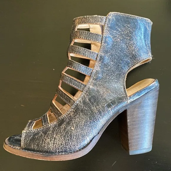 Bed|Stu Occam Heeled Lattice Ankle Boot Sandal