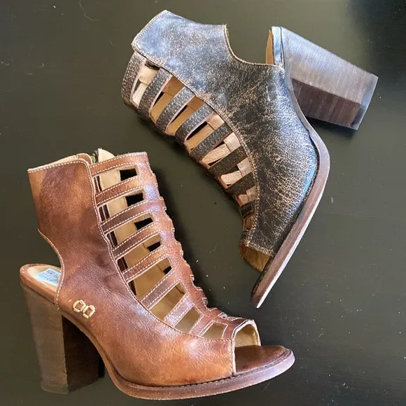 Bed|Stu Occam Heeled Lattice Ankle Boot Sandal