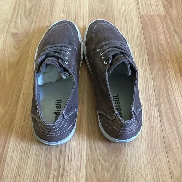 BED STU Brown Distressed Canvas Shoes
