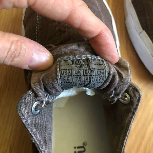 BED STU Brown Distressed Canvas Shoes