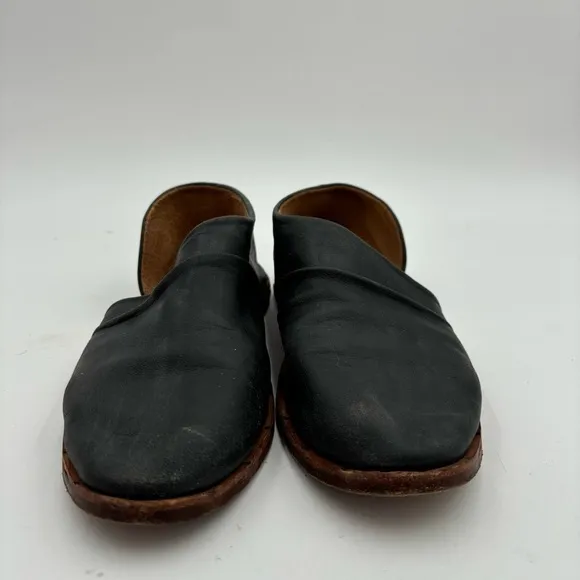 Beek Women’s 7 Black Leather The Egret Half D’Orsay Flats