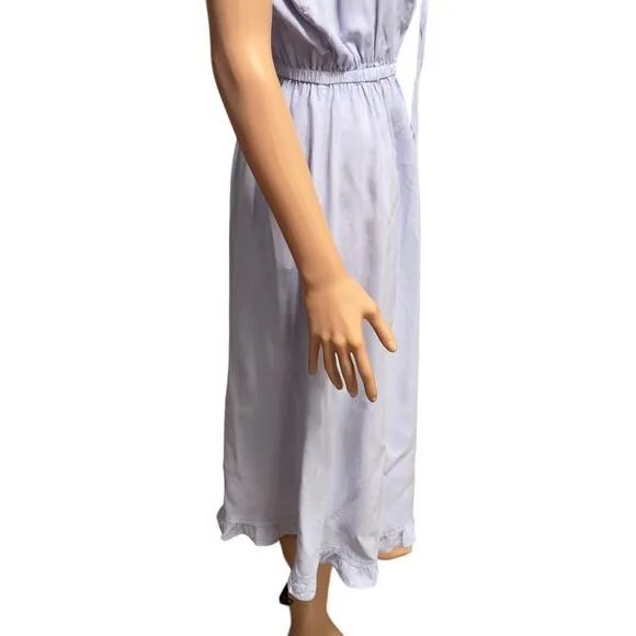 Bella Dahl Ruffle Sleeve Dress Salt Spray Wash SMALL