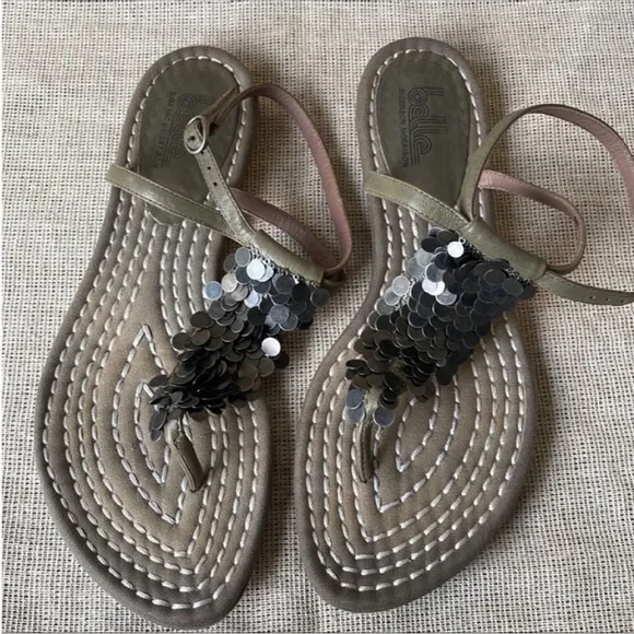 belle sigerson morrison flats leather sandals Size 8 B