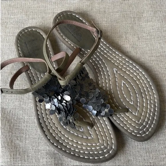 belle sigerson morrison flats leather sandals Size 8 B