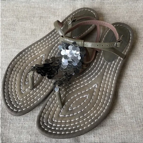 belle sigerson morrison flats leather sandals Size 8 B