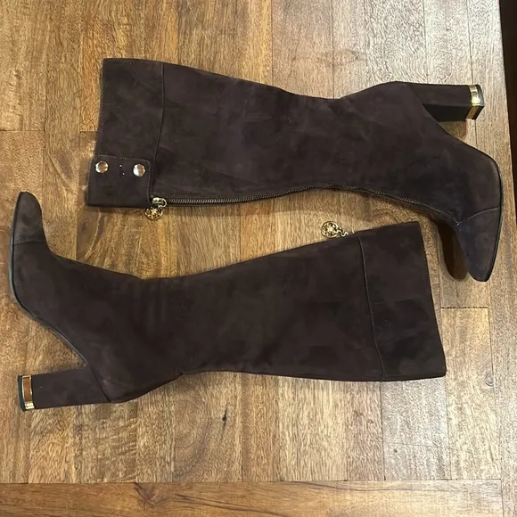 Bellofatto | Italian Made Brown Suede Heeled Riding Boots Women's Size 7.5