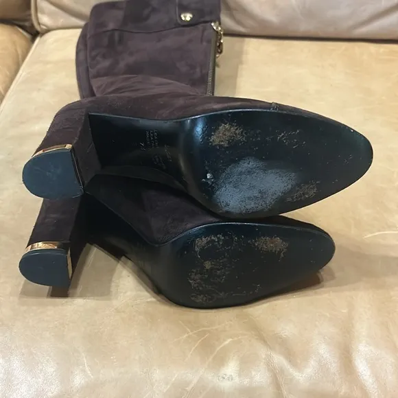 Bellofatto | Italian Made Brown Suede Heeled Riding Boots Women's Size 7.5