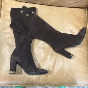 Bellofatto | Italian Made Brown Suede Heeled Riding Boots Women's Size 7.5