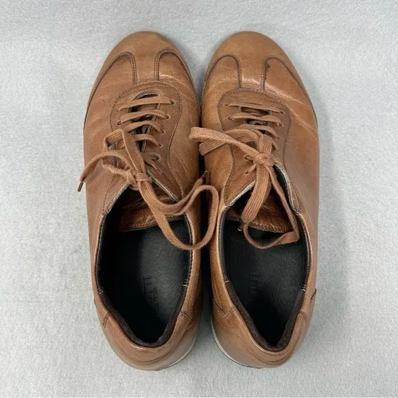 Bigotti Men's Size EU 44 Sneaker Lace-up Shoes Brown Leather