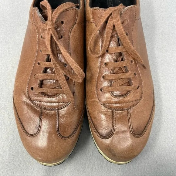 Bigotti Men's Size EU 44 Sneaker Lace-up Shoes Brown Leather