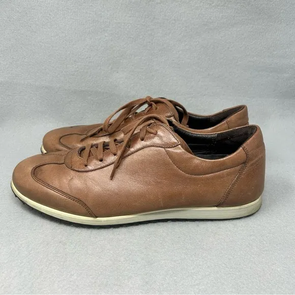Bigotti Men's Size EU 44 Sneaker Lace-up Shoes Brown Leather