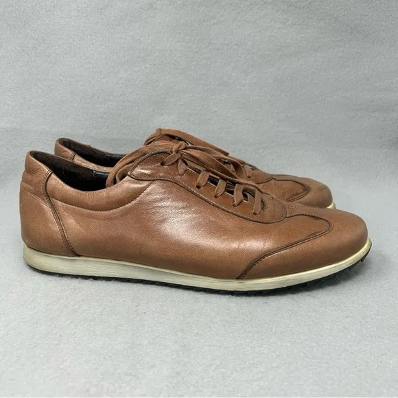 Bigotti Men's Size EU 44 Sneaker Lace-up Shoes Brown Leather