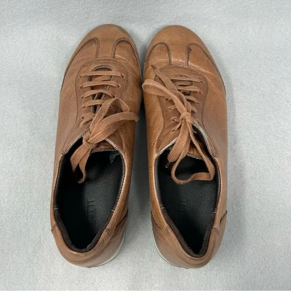 Bigotti Men's Size EU 44 Sneaker Lace-up Shoes Brown Leather