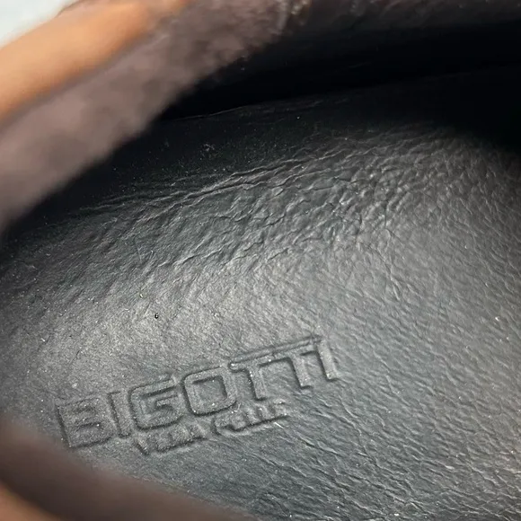 Bigotti Men's Size EU 44 Sneaker Lace-up Shoes Brown Leather
