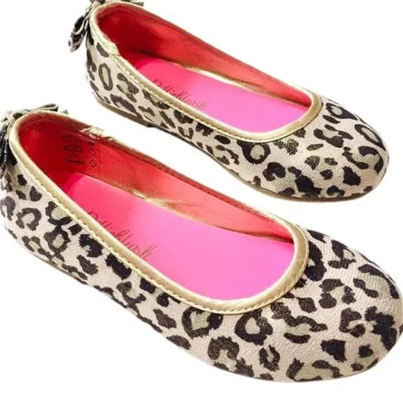Billieblush Leopard Print Neon Ballet Flats