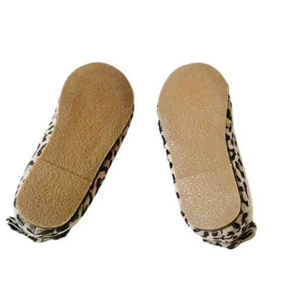 Billieblush Leopard Print Neon Ballet Flats