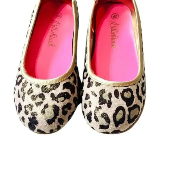 Billieblush Leopard Print Neon Ballet Flats