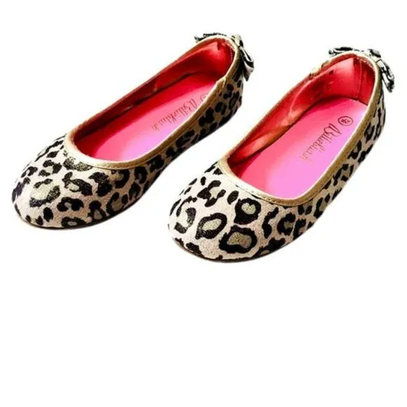 Billieblush Leopard Print Neon Ballet Flats