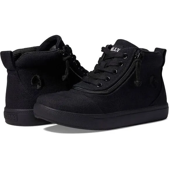 Billy Footwear DR Short Wrap High II Kids 11C Black Canvas Zipper Shoes ZPO1100