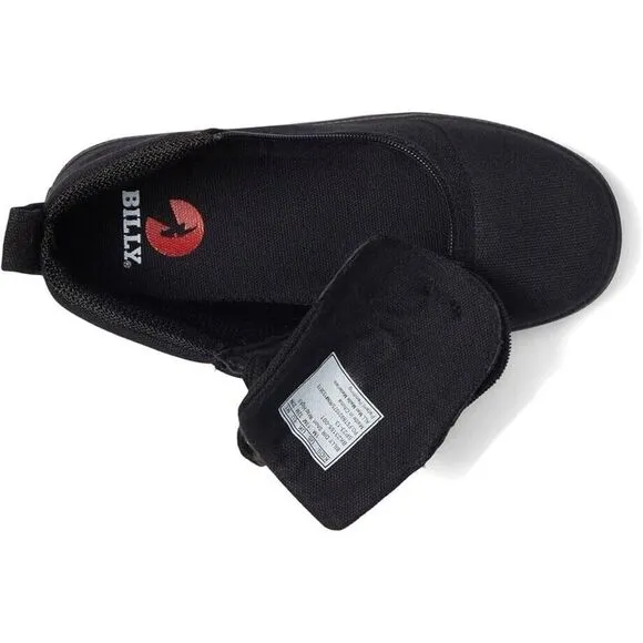 Billy Footwear DR Short Wrap High II Kids 11C Black Canvas Zipper Shoes ZPO1100