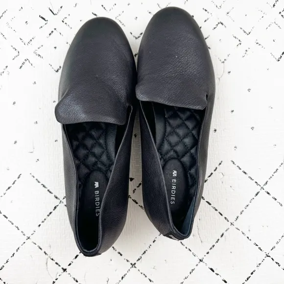 Birdies- NEW The Starling Jet Leather Flats Size 6.5