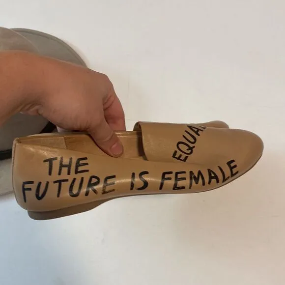 Birdies Feminist Cote Edition Leather Graphic Flats