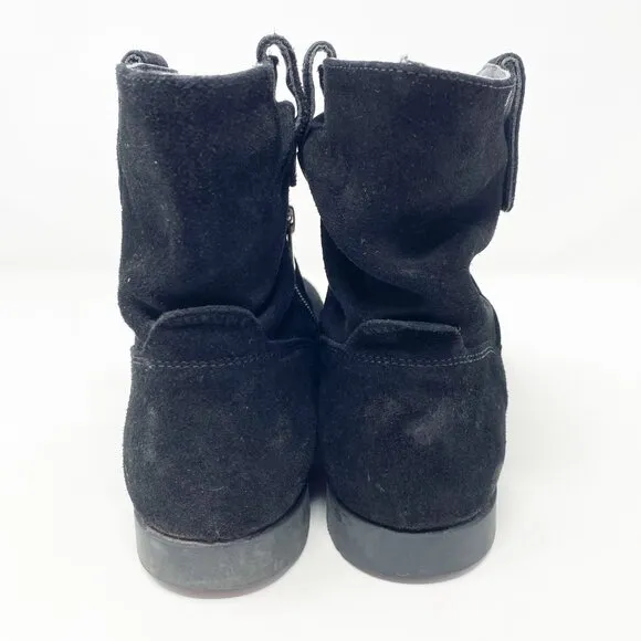 Birkenstock Black Suede Flat Ankle Boots Women's EU Size 38/US Size 7-7.5 EUC